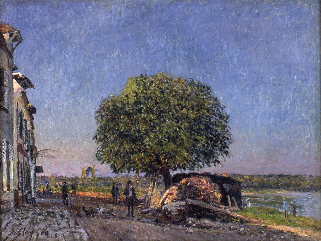シスレー「サン＝マメスのマロニエの木」1880年、山王美術館蔵